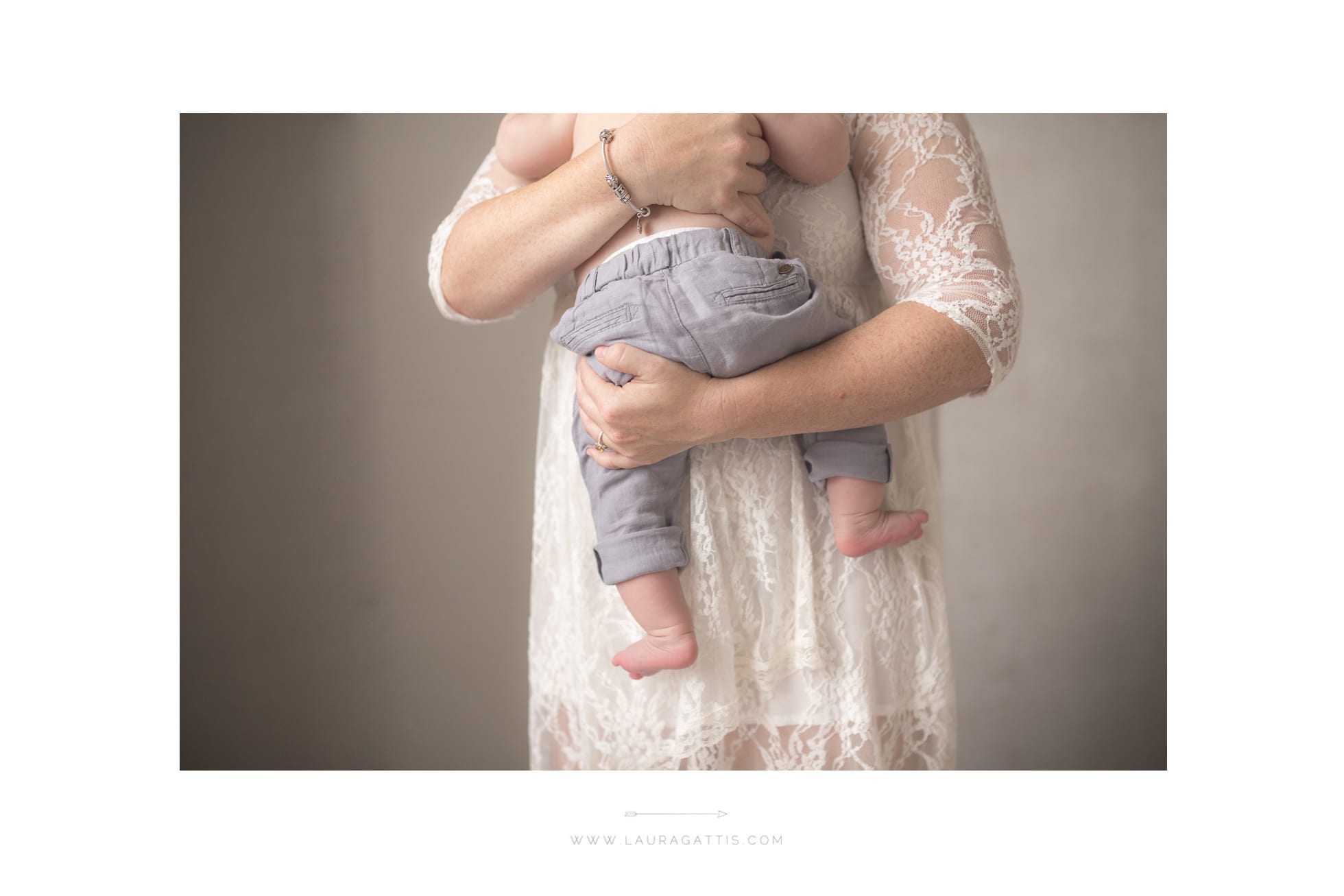creamy natural light studio baby milestone session | laura gattis photography