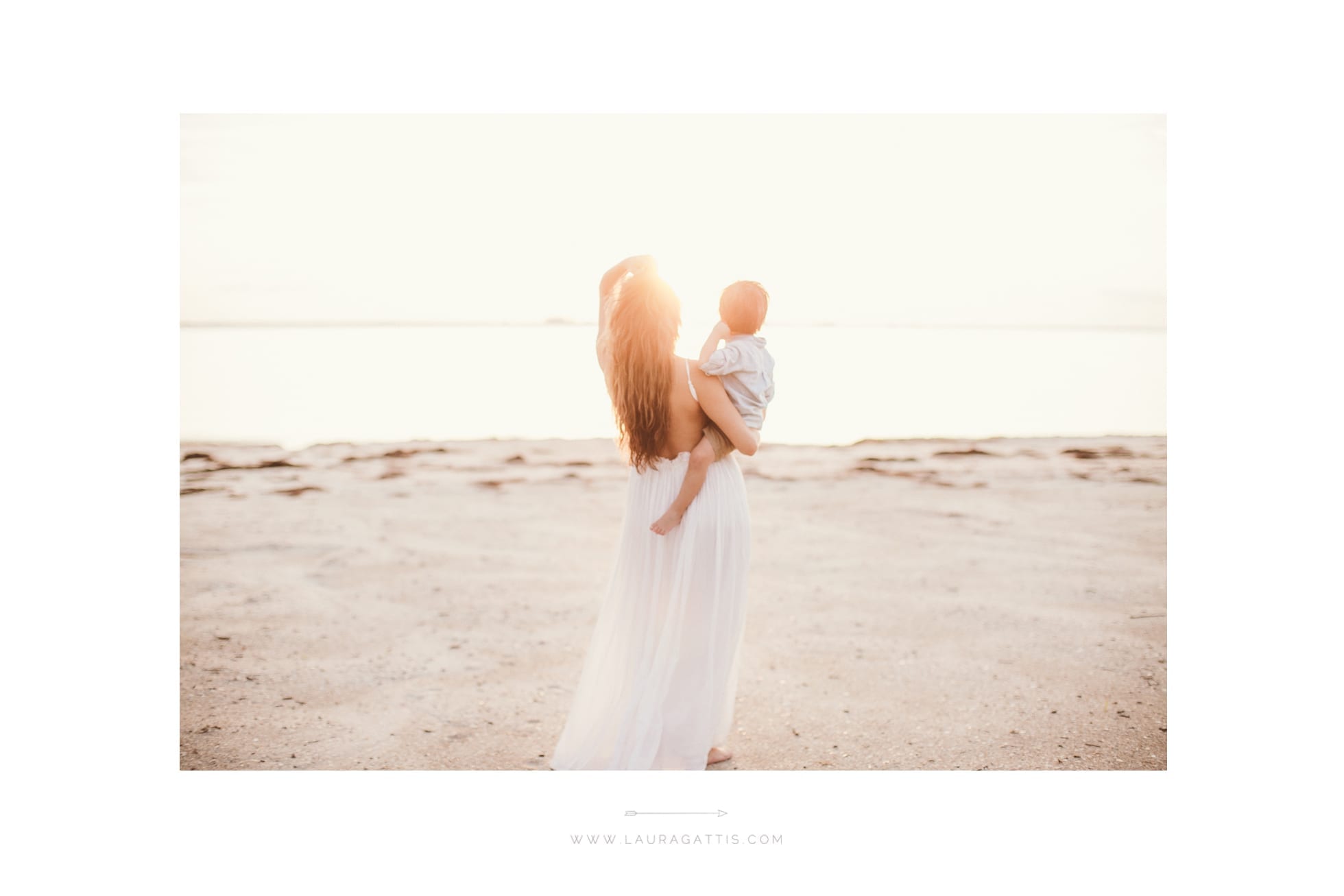 natural light mother and child beach maternity session | laura gattis photography